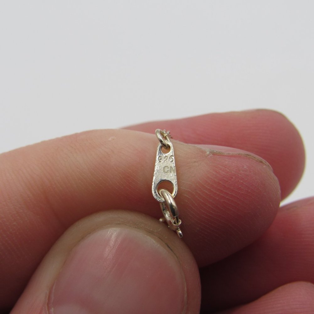 18" Sterling Rustic Crystal Infinity Necklace - image 3